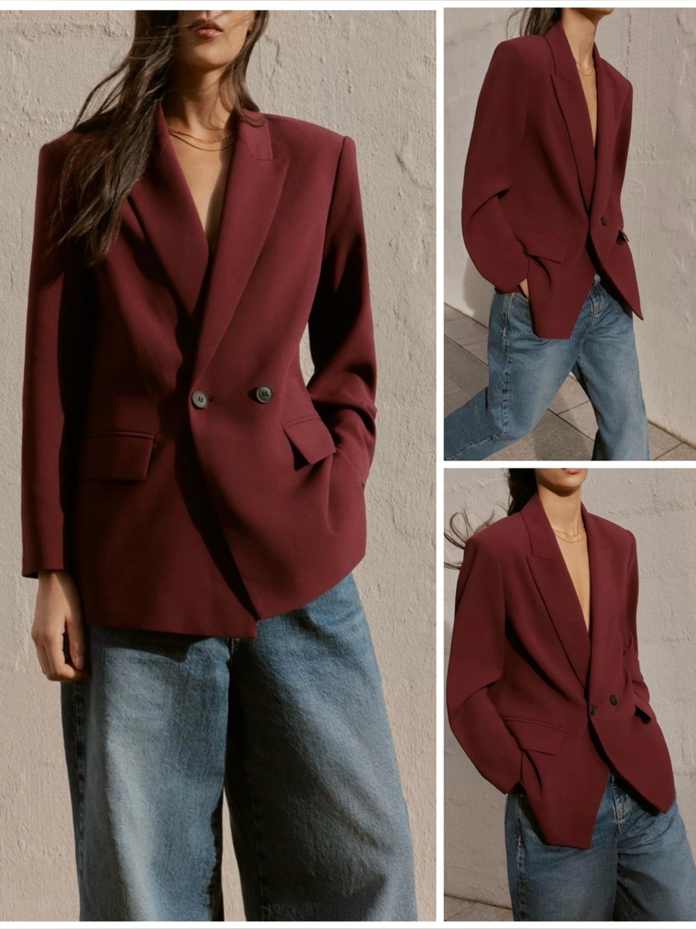 ZARA ~ Oversized Double Breasted Blazer